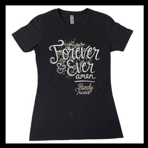 Randy Travis Forever & Ever Amen T-Shirt Country Music Concert Band T-shirts